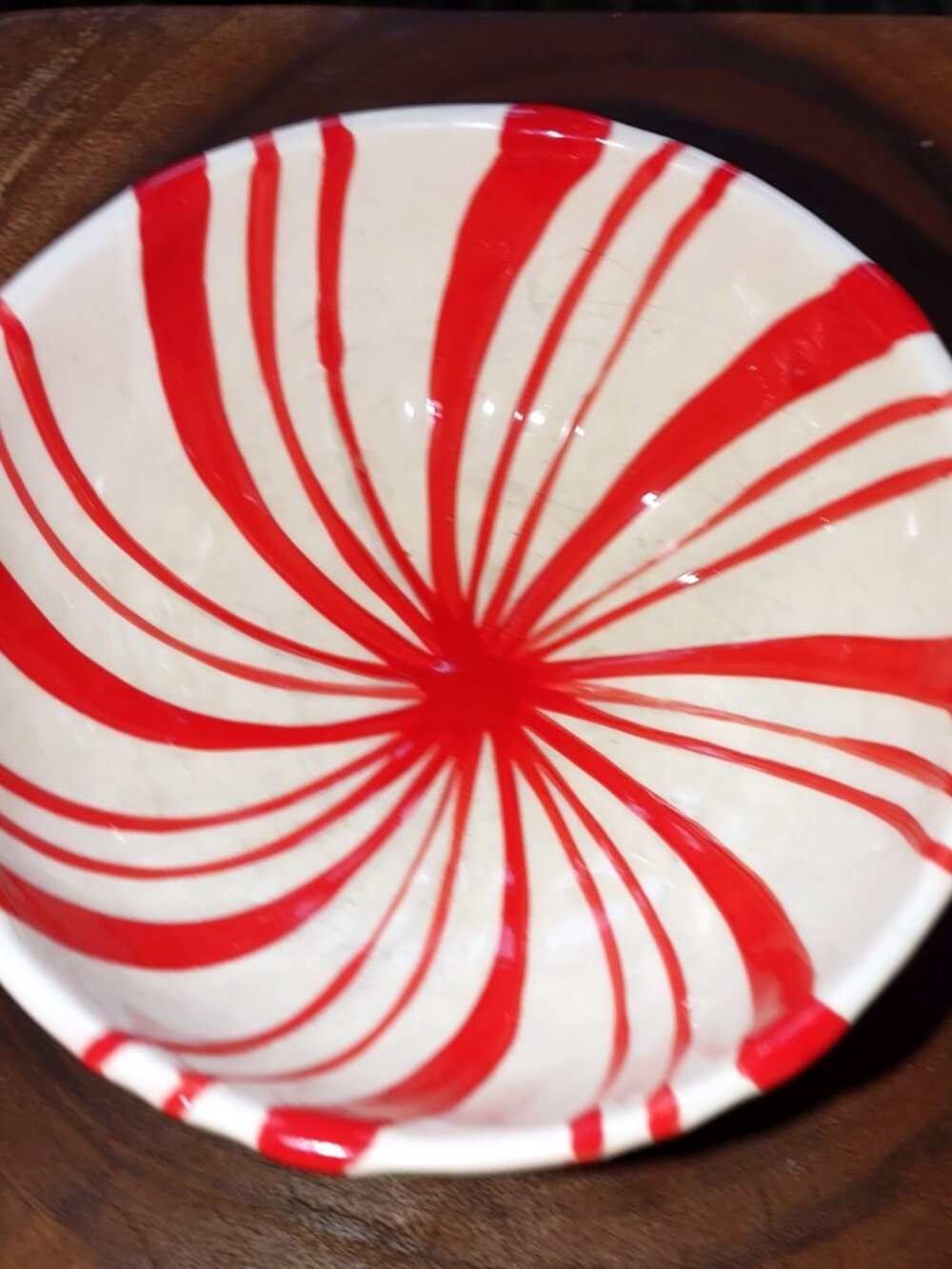 Vintage Hallmark Collectable With Candy Cane Swirl Pattern